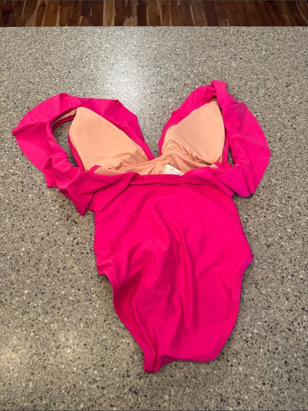 J. CREW Ruched Ruffle V-Neck One Piece Swimsuit - Picture 7 of 7